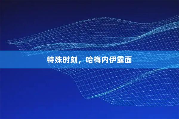 特殊时刻，哈梅内伊露面