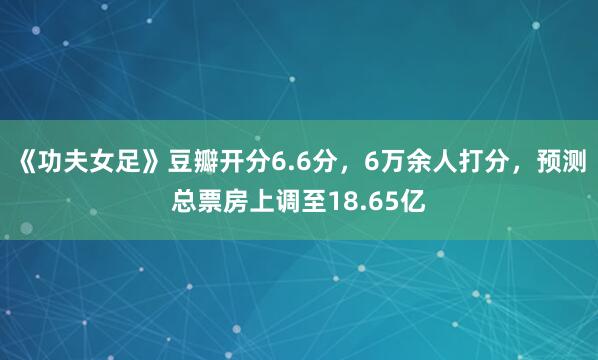 《功夫女足》豆瓣开分6.6分,6万余人打分,预测总票房上调至18.65亿